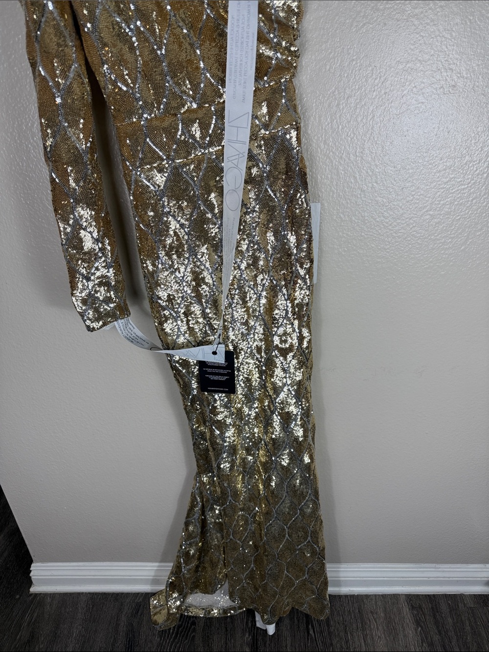 Zhivago Mean Streets Gown Gold Sequins - Picture 6 of 12